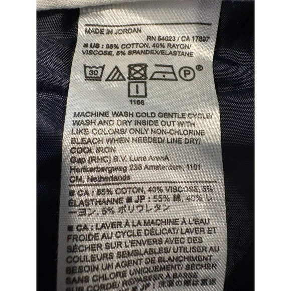 Banana Republic Sloan Petite Plaid Dress Pants Navy Blue White Ankle Trousers 4P - Picture 9 of 9